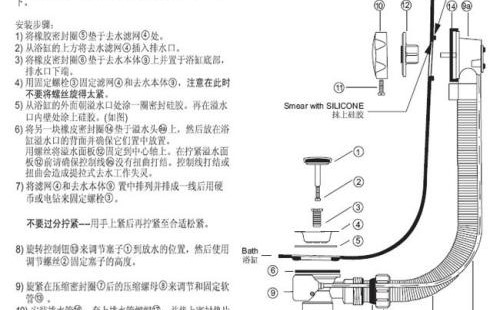 如何更換浴缸里的排水桿